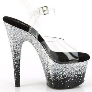 Platform Clear Glitter High Heel Shoes